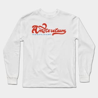 Amsterdam Script GPS Long Sleeve T-Shirt